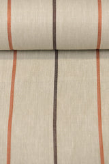 Linen Herringbone Yarn-Dyed Stripe Fabric