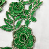 3D Floral Lace Applique Embroidered Net Mesh