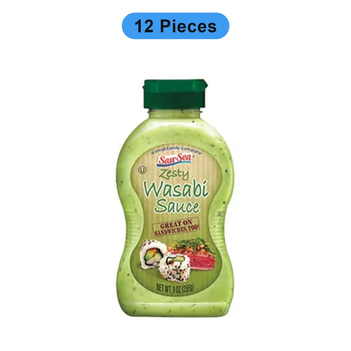 SAU-SEA ZESTY WASABI SAUCE 9 OZ BOTTLE