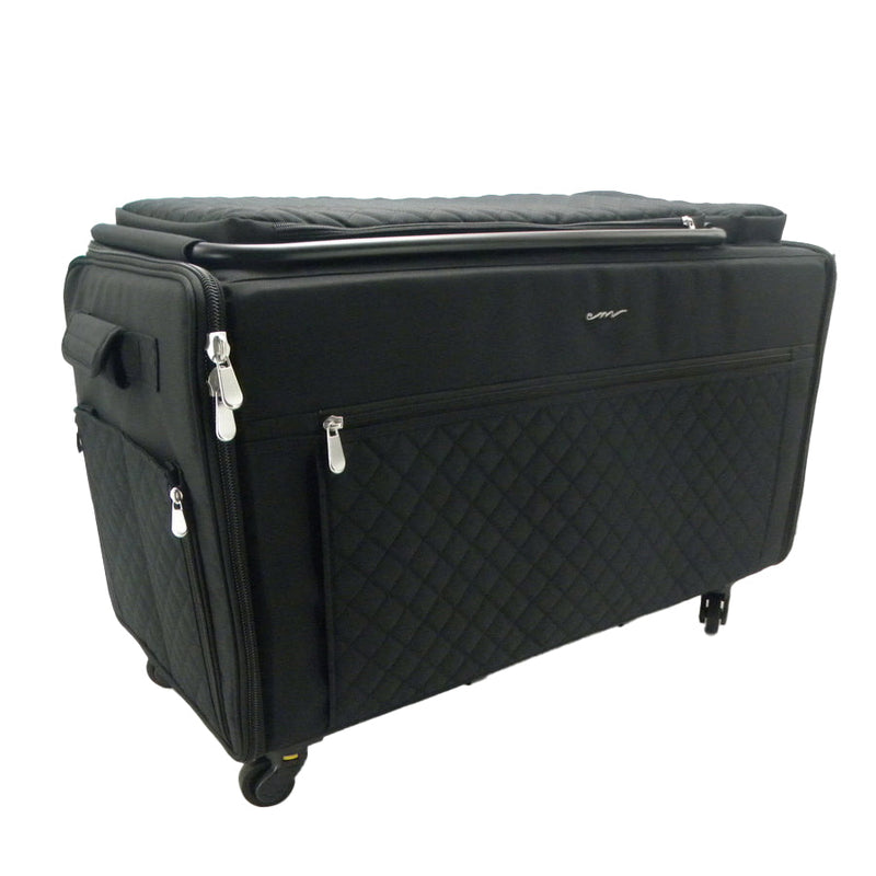 Everything Mary Jumbo 5 Wheel Collapsible Rolling Sewing Machine Storage Case Black