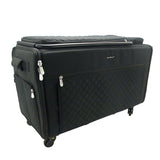 Everything Mary Jumbo 5 Wheel Collapsible Rolling Sewing Machine Storage Case Black