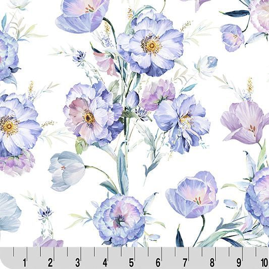 Minky Cuddle Fabric Digital Iris Poppy Lane