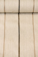 1 Yard Linen Novelty Herringbone Yarn Dyed Stripe Fabric Cocoa Color 54" Width