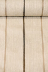 1 Yard Linen Novelty Herringbone Yarn Dyed Stripe Fabric Cocoa Color 54" Width
