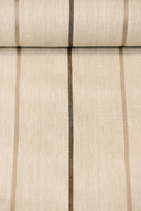 1 yarda de lino color cacao en rayas de espiga, tela natural para confección, ancho de 54"
