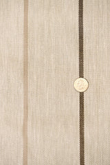 1 Yard Linen Novelty Herringbone Yarn Dyed Stripe Fabric Cocoa Color 54" Width
