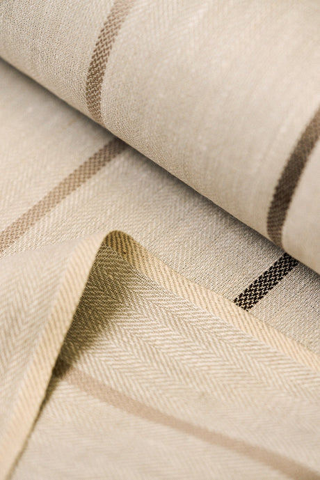 Linen Herringbone Yarn-Dyed Stripe