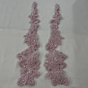 Beaded Corded Floral Lace Applique
