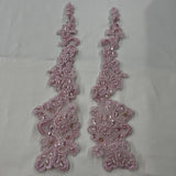 Beaded Corded Floral Lace Applique