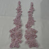Beaded Corded Floral Lace Applique