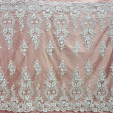 Embroidered Bridal Lace Net Mesh