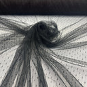 Polyester 2-Way Stretch Dots Point Net Mesh Fabric