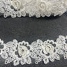 3D Floral Lace Trimming Embroidered Net Mesh 2" Wide