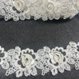 3D Floral Lace Trim White