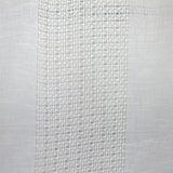 Deluca Knit Striped Sheer Polyester Fabric - White, Beige, 118" Width (1 Yard)