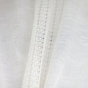 Deluca Knit Striped Sheer Polyester Fabric - White, Beige, 118" Width (1 Yard)