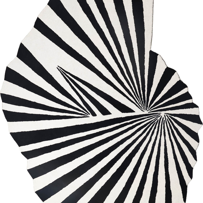 Beluga Tufted Design 60 Wool Fabric - Ivory Black, Ivory Gold, Hand Tufted, 8' X 11', 9' X 12', 10' X 13' (1 Unit)
