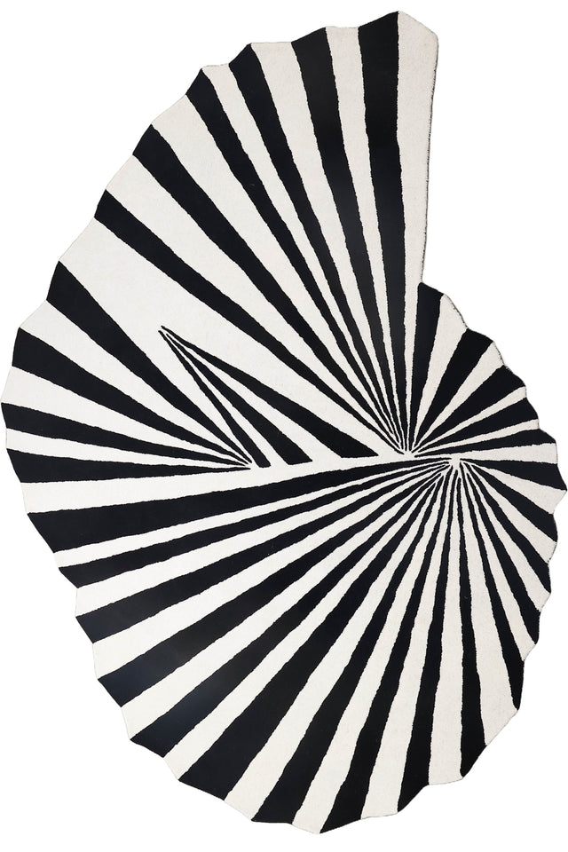 Beluga Tufted Design 60 Wool Fabric - Ivory Black, Ivory Gold, Hand Tufted, 8' X 11', 9' X 12', 10' X 13' (1 Unit)