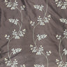 Dessler Silk Fabric - Floral Embroidered Stripe, 54" Width (1 Yard)