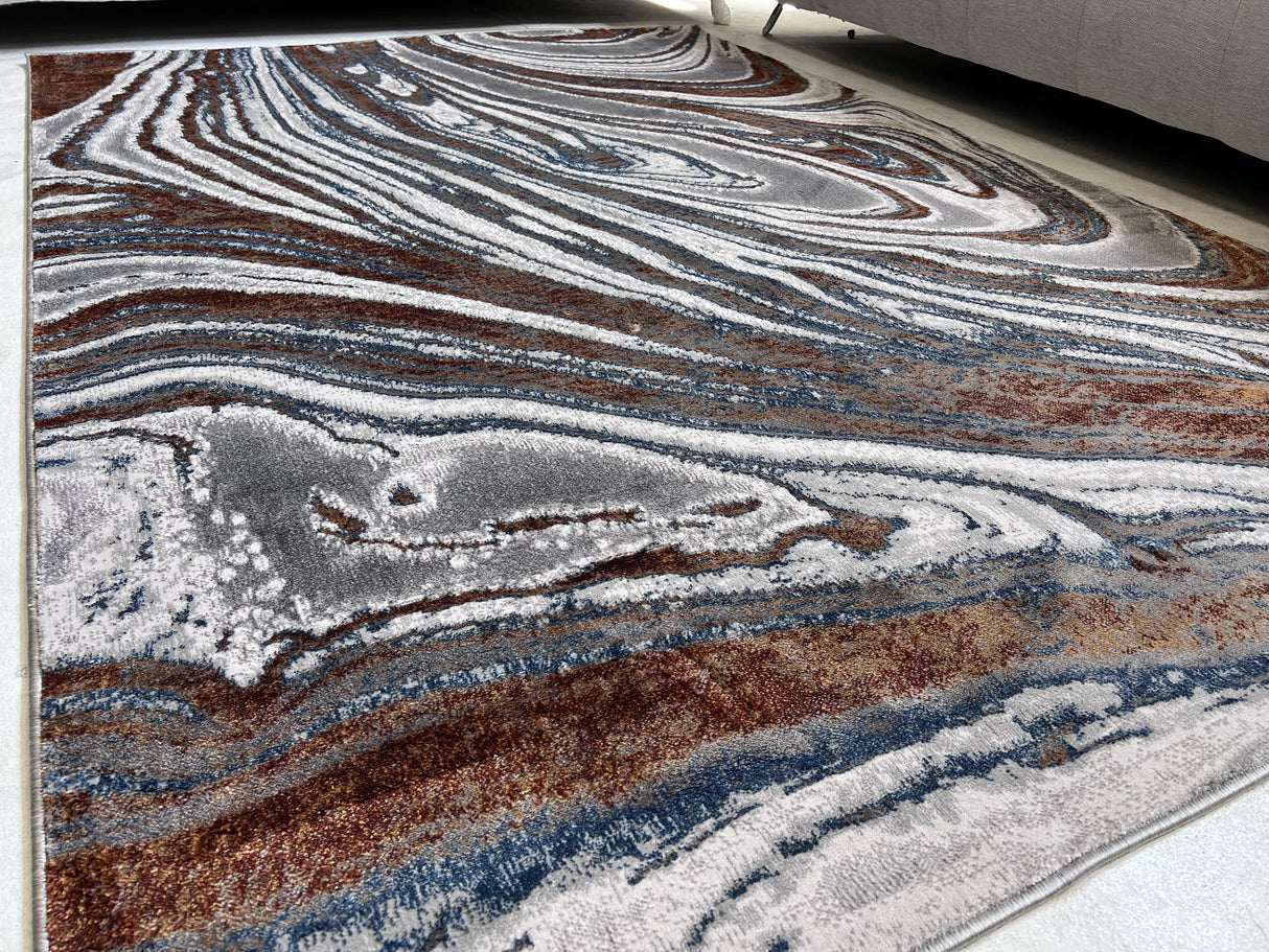 Chromatic Transformation Polypropylene Polyester Fabric - Shifting Hue Flat Weave Area Rug, Foldable, Made In Turkey (1 Unit)