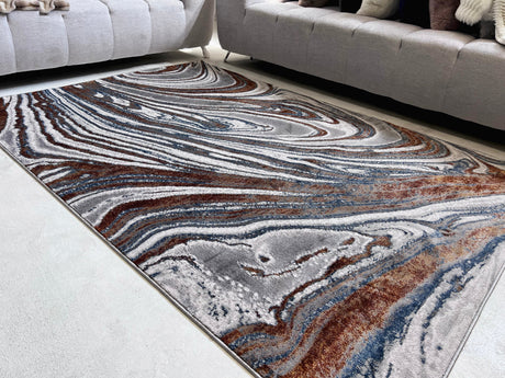 Chromatic Transformation Polypropylene Polyester Fabric - Shifting Hue Flat Weave Area Rug, Foldable, Made In Turkey (1 Unit)