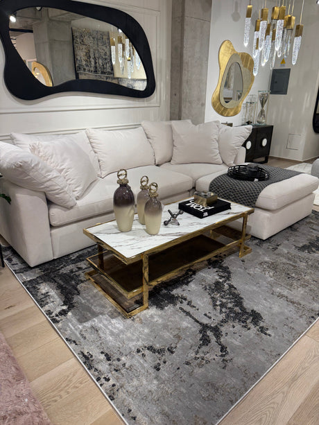 DEV309 Polypropylene Polyester Area Rug - Color Shifting Flat Weave, 5' 4" X 7' 8", 8' X 11" (1 Unit)