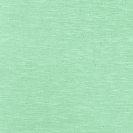 1 Yard Mint Green Slub Stretch Jersey Knit Fabric 58 Inches Width