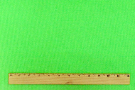1 Yard Bright Green Stretch Polyester Rib Knit Fabric, 57 Inches Width