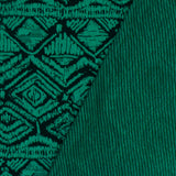 1 Yard Fantasy Green Black Aztec Jacquard Stretch Polyester Double Knit Fabric 68 Inches Width