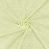 1 Yard Faint Lime Yellow Slub Stretch Jersey Knit Fabric Soft Lightweight 54 Inches Width