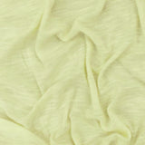 1 Yard Faint Lime Yellow Slub Stretch Jersey Knit Fabric Soft Lightweight 54 Inches Width