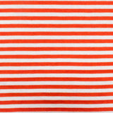1 Yard Orange & White Stripe Polyester Cotton Spandex Double Knit Fabric, 63 Inches Wide