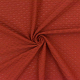 1 Yard Burnt Orange Stretch 3D Mesh Yoga Activewear Fabric Horizontal Stretch 57 Inch Width
