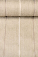 1 yarda de lino lino elegante en rayas de espiga, tela natural para confección, ancho de 54"