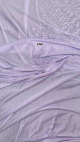 Power Mesh Lilac Nylon Spandex Fabric - Lilac Sheer Mesh, 60" Width (1 Yard)