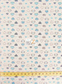 Love Dotted Turquoise Hearts Poly Cotton Fabric