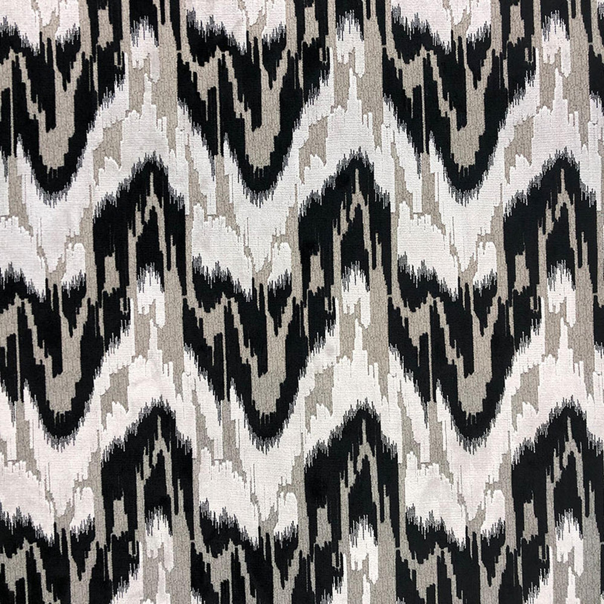 Diamo Cut Velvet Fabric - Abstract Ikat Pattern, 55" Width (1 Yard)