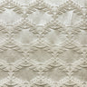 Diamond Embossed Floral Cotton Blend Fabric - Natural Washed, White, 60" Width (1 Yard)