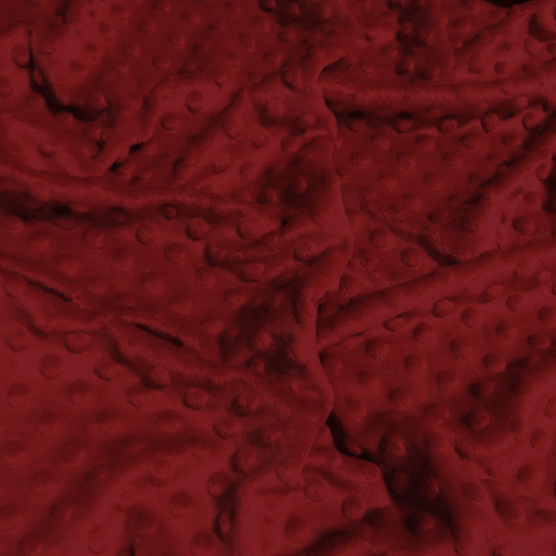 Biking Red Minky Dimple Dot Baby Soft Fabric