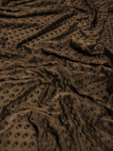 Brown Minky Dimple Dot Baby Soft Fabric by the Yard