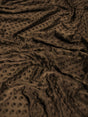 Brown Minky Dimple Dot Baby Soft Fabric by the Yard