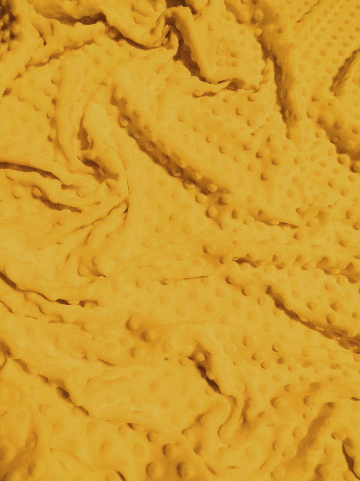 Canary Yellow Minky Dimple Dot Baby Soft Fabric