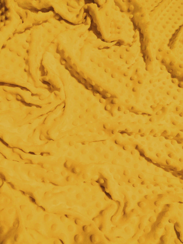 Canary Yellow Minky Dimple Dot Baby Soft Fabric