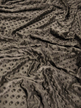 Charcoal Minky Dimple Dot Baby Soft Fabric by the Yard