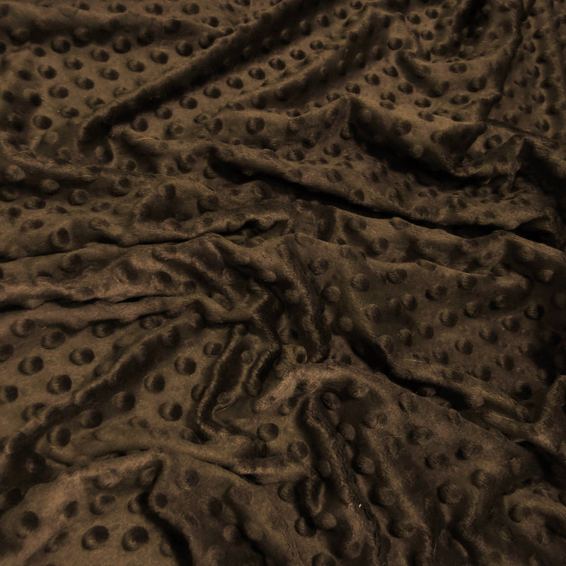 Chocolate Minky Dimple Dot Baby Soft Fabric