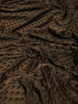 Chocolate Minky Dimple Dot Baby Soft Fabric