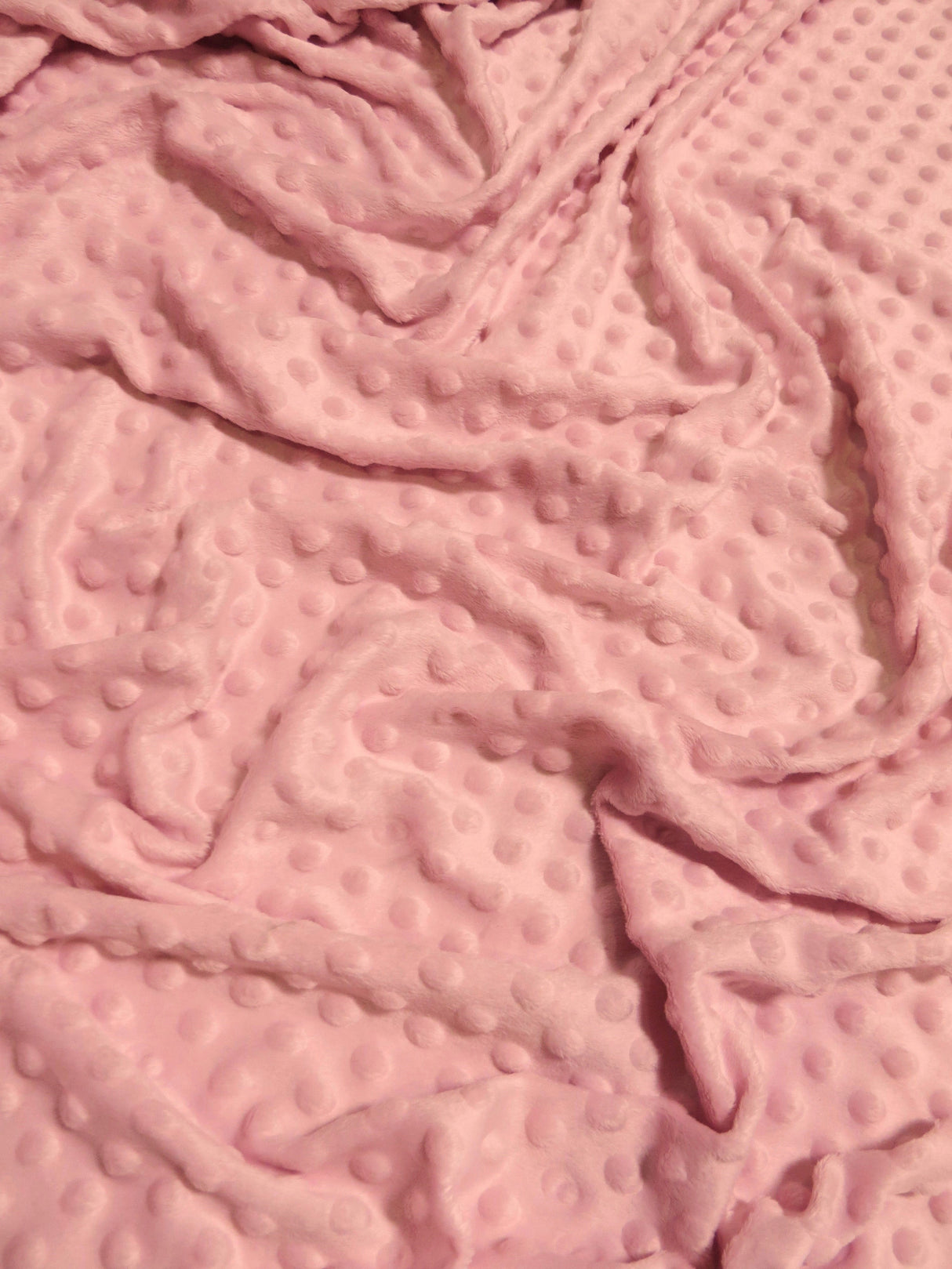 Coral Minky Dimple Dot Baby Soft Fabric by the Yard