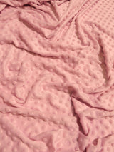 Coral Minky Dimple Dot Baby Soft Fabric by the Yard