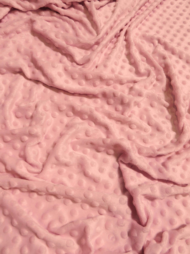 Coral Minky Dimple Dot Baby Soft Fabric by the Yard
