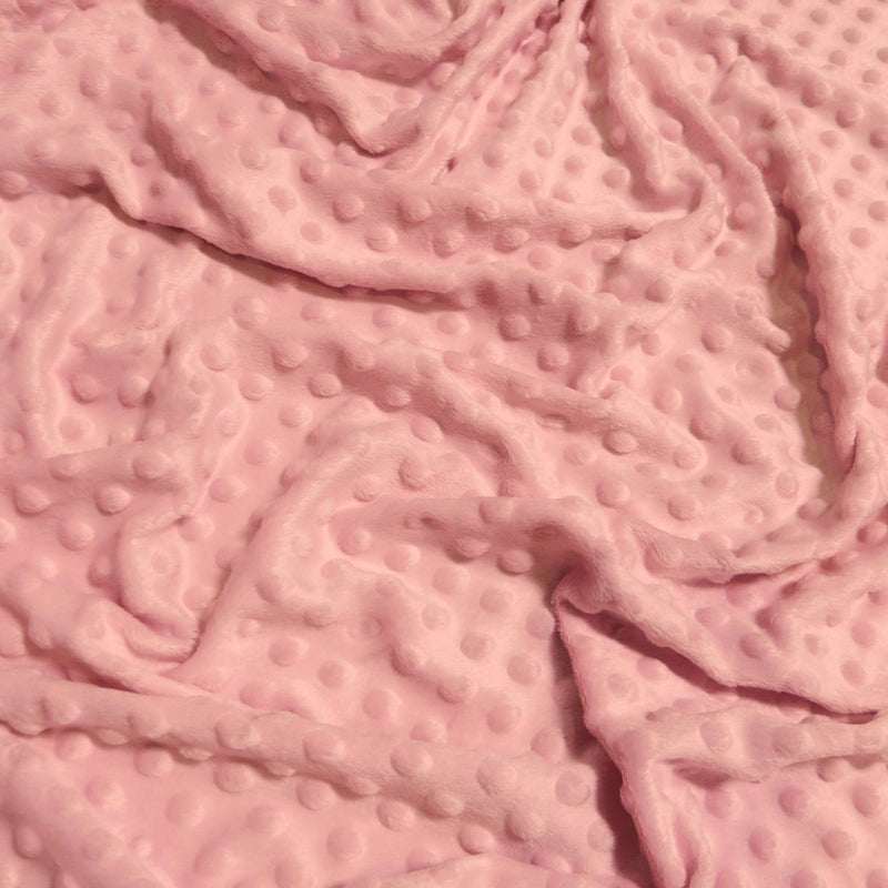 Coral Minky Dimple Dot Baby Soft Fabric by the Yard